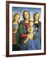 Madonna and Child with St-Pietro Perugino-Framed Art Print