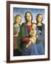 Madonna and Child with St-Pietro Perugino-Framed Art Print