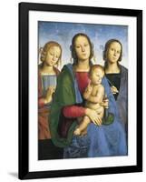 Madonna and Child with St-Pietro Perugino-Framed Art Print