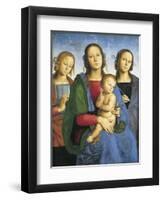 Madonna and Child with St-Pietro Perugino-Framed Art Print