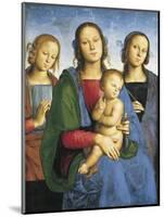 Madonna and Child with St-Pietro Perugino-Mounted Art Print