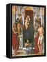 Madonna and Child with Sts John the Baptist-Monica-Framed Stretched Canvas