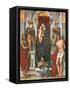 Madonna and Child with Sts John the Baptist-Monica-Framed Stretched Canvas