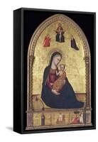 Madonna and Child with the Holy Trinity and the Annunciation-Lorenzo Di Bicci-Framed Stretched Canvas