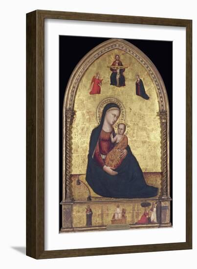 Madonna and Child with the Holy Trinity and the Annunciation-Lorenzo Di Bicci-Framed Photographic Print