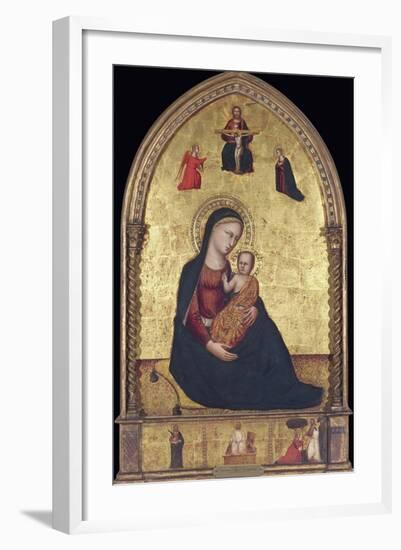 Madonna and Child with the Holy Trinity and the Annunciation-Lorenzo Di Bicci-Framed Photographic Print