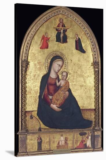 Madonna and Child with the Holy Trinity and the Annunciation-Lorenzo Di Bicci-Stretched Canvas