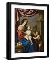 Madonna and Child with the Infant Saint John, 1658-Francisco de Zurbaran-Framed Giclee Print