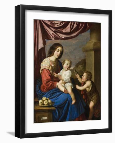 Madonna and Child with the Infant Saint John, 1658-Francisco de Zurbaran-Framed Giclee Print