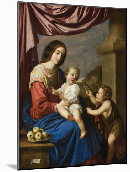 Madonna and Child with the Infant Saint John, 1658-Francisco de Zurbaran-Mounted Giclee Print