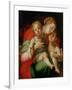 Madonna and Child with the Infant St. John the Baptist-Jacopo da Carucci Pontormo-Framed Giclee Print