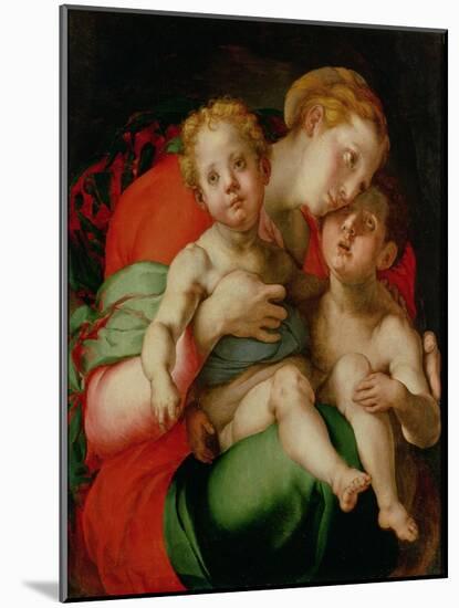 Madonna and Child with the Infant St. John the Baptist-Jacopo da Carucci Pontormo-Mounted Giclee Print