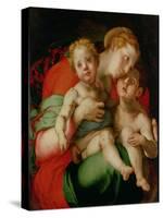 Madonna and Child with the Infant St. John the Baptist-Jacopo da Carucci Pontormo-Stretched Canvas