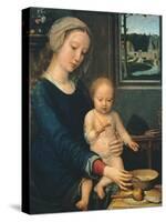 Madonna and Child with the Milk Soup, 1510-1515-Gerard David-Stretched Canvas