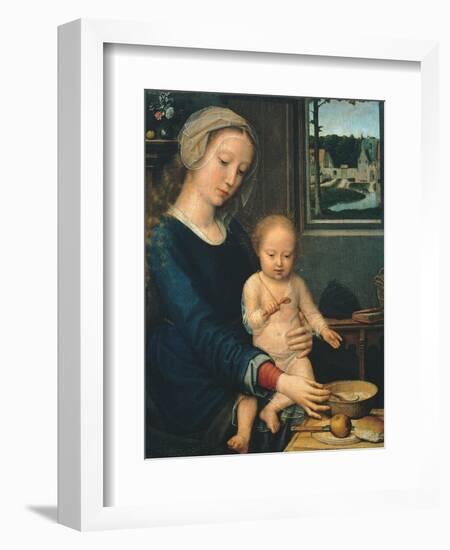 Madonna and Child with the Milk Soup, 1510-1515-Gerard David-Framed Giclee Print