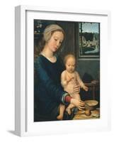 Madonna and Child with the Milk Soup, 1510-1515-Gerard David-Framed Giclee Print