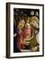 Madonna and Child with the Young St. John the Baptist and Angels: Detail Showing Three Angels-Sandro Botticelli-Framed Giclee Print