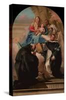Madonna and Child with Three Saints, Ca 1760-Giandomenico Tiepolo-Stretched Canvas