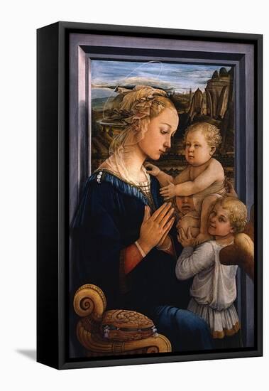 Madonna and Child with Two Angels, 1460S-Fra Filippo Lippi-Framed Stretched Canvas