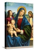 Madonna and Child with Two Angels, c.1495-1500-Il Francia-Stretched Canvas