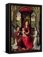 Madonna and Child with Two Angels-Hans Memling-Framed Stretched Canvas