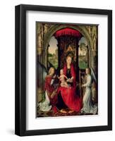 Madonna and Child with Two Angels-Hans Memling-Framed Giclee Print