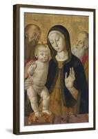 Madonna and Child with Two Hermit Saints-Bernardino Fungai-Framed Art Print