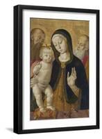 Madonna and Child with Two Hermit Saints-Bernardino Fungai-Framed Art Print