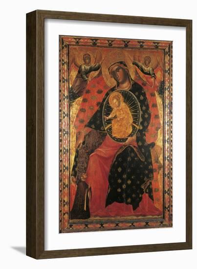 Madonna and Child with two Votaries-Paolo Veneziano-Framed Art Print