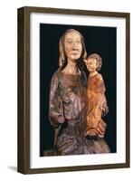 Madonna and Child, Wooden Statue, Orvietana School-Nicola Grassi-Framed Giclee Print