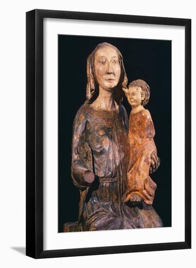 Madonna and Child, Wooden Statue, Orvietana School-Nicola Grassi-Framed Giclee Print