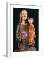 Madonna and Child, Wooden Statue, Orvietana School-Nicola Grassi-Framed Giclee Print