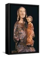 Madonna and Child, Wooden Statue, Orvietana School-Nicola Grassi-Framed Stretched Canvas