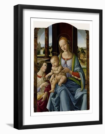 Madonna and Child-Lorenzo di Credi-Framed Art Print