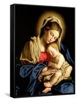 Madonna and Child-Giovanni Battista Salvi da Sassoferrato-Framed Stretched Canvas