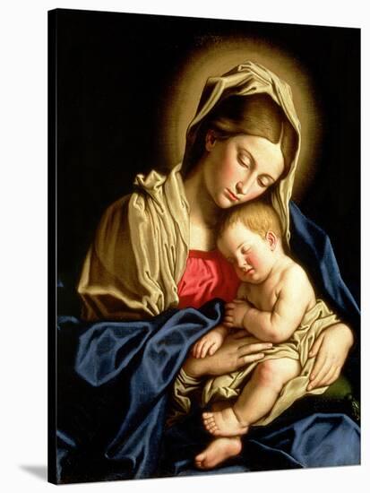 Madonna and Child-Giovanni Battista Salvi da Sassoferrato-Stretched Canvas