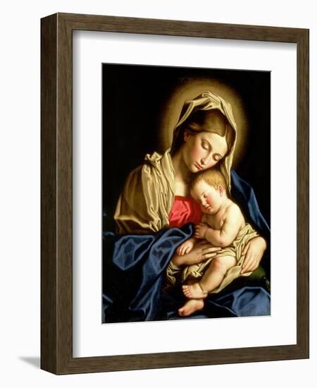 Madonna and Child-Giovanni Battista Salvi da Sassoferrato-Framed Premium Giclee Print