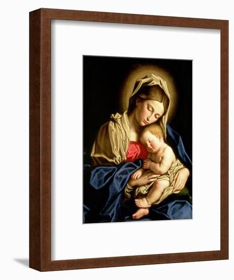 Madonna and Child-Giovanni Battista Salvi da Sassoferrato-Framed Premium Giclee Print