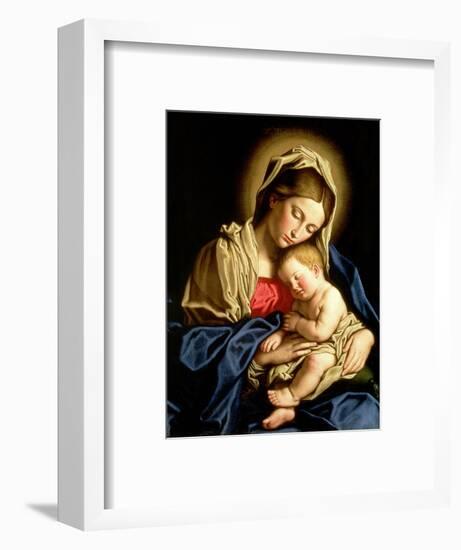 Madonna and Child-Giovanni Battista Salvi da Sassoferrato-Framed Premium Giclee Print