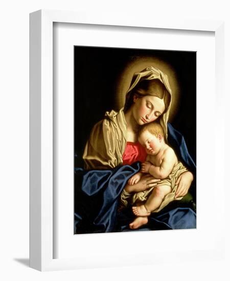 Madonna and Child-Giovanni Battista Salvi da Sassoferrato-Framed Premium Giclee Print