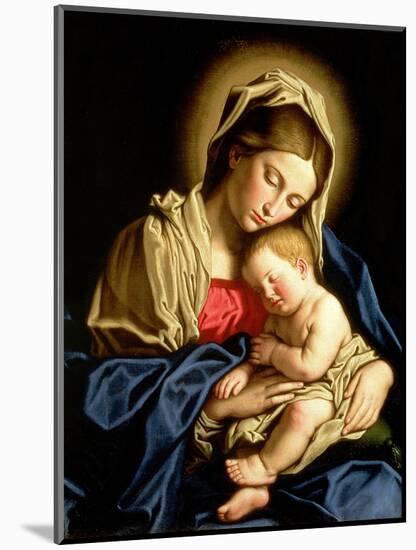 Madonna and Child-Giovanni Battista Salvi da Sassoferrato-Mounted Premium Giclee Print