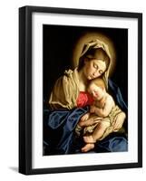 Madonna and Child-Giovanni Battista Salvi da Sassoferrato-Framed Premium Giclee Print