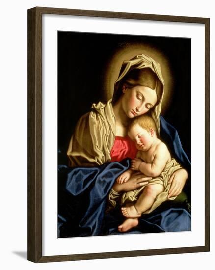 Madonna and Child-Giovanni Battista Salvi da Sassoferrato-Framed Giclee Print