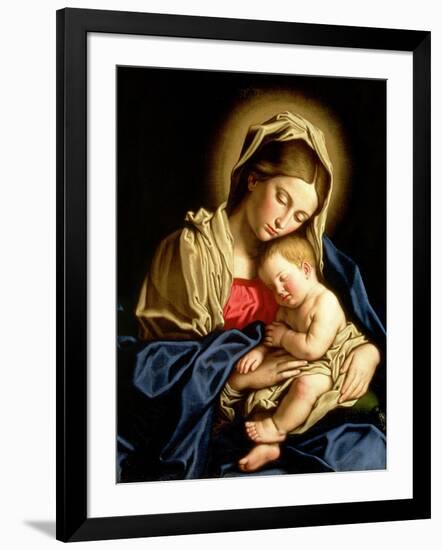 Madonna and Child-Giovanni Battista Salvi da Sassoferrato-Framed Giclee Print