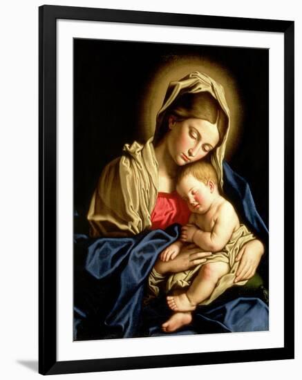 Madonna and Child-Giovanni Battista Salvi da Sassoferrato-Framed Giclee Print