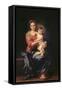 Madonna and Child-Bartolom Esteban Murillo-Framed Stretched Canvas