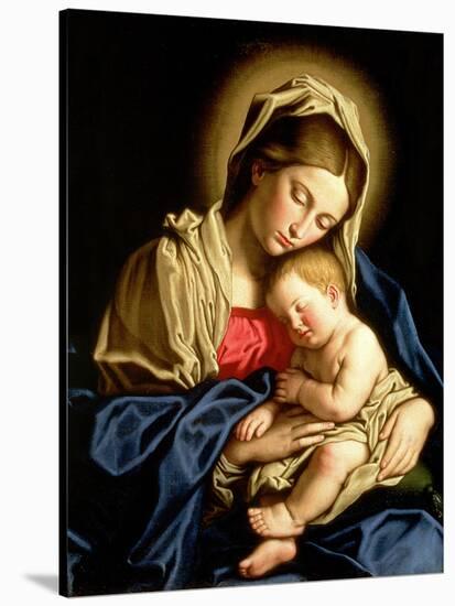 Madonna and Child-Giovanni Battista Salvi da Sassoferrato-Stretched Canvas