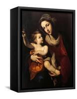 Madonna and Child-Francesco Solimena-Framed Stretched Canvas