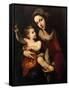Madonna and Child-Francesco Solimena-Framed Stretched Canvas