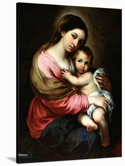 Madonna and Child-Bartolome Esteban Murillo-Stretched Canvas